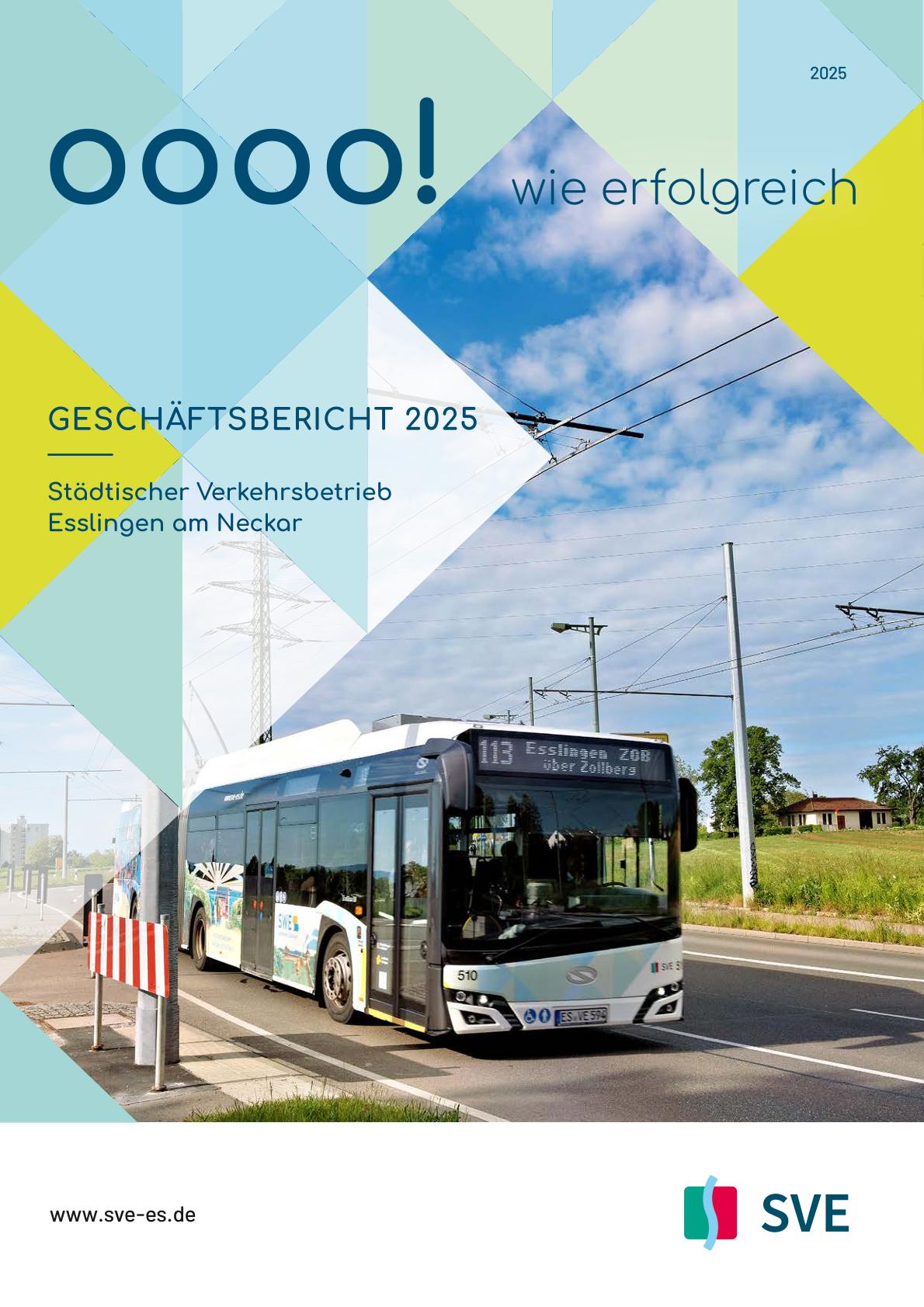 Titelseite auf der eine Batterieoberleitungsbus von Solaris zu sehen ist